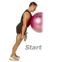 Thumb - Incline Standing Calf Raises with Sissel Exercise Ball and Dumbbells